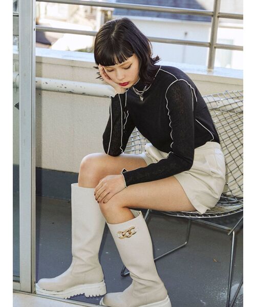 しぼしぼシースルーメロートップス（Tシャツ/カットソー）｜jouetie