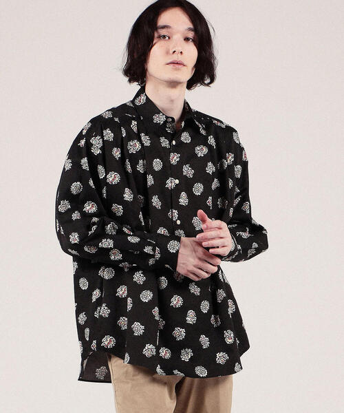 SOULEIADO（ソレイアード）の「コットンプリント レギュラーカラープルオーバーシャツ（シャツ/ブラウス・メンズ・ブラック系その他/ベージュ系その他/イエロー系その他2・FREE）」の22枚目の写真