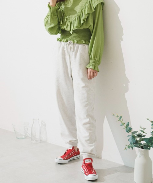 FREE'S MART（フリーズマート）の「◆スウェットジョガーパンツ（スウェットパンツ・レディース・ホワイト/ブラック/杢グレー・FREE）」の2枚目の写真