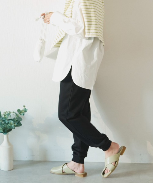 FREE'S MART（フリーズマート）の「◆スウェットジョガーパンツ（スウェットパンツ・レディース・ホワイト/ブラック/杢グレー・FREE）」の3枚目の写真