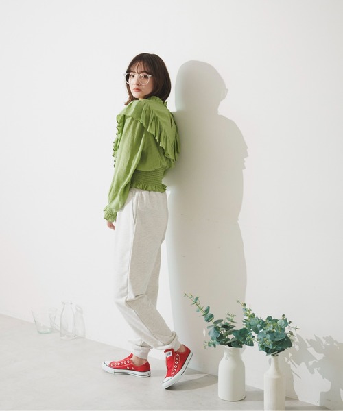 FREE'S MART（フリーズマート）の「◆スウェットジョガーパンツ（スウェットパンツ・レディース・ホワイト/ブラック/杢グレー・FREE）」の10枚目の写真