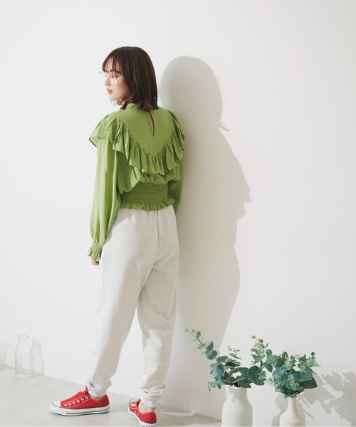 FREE'S MART（フリーズマート）の「◆スウェットジョガーパンツ（スウェットパンツ・レディース・ホワイト/ブラック/杢グレー・FREE）」の11枚目の写真