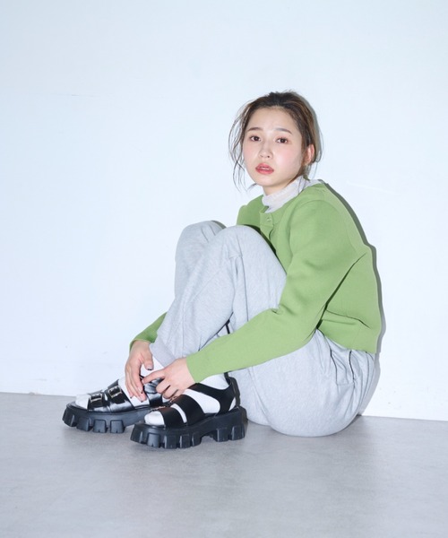 FREE'S MART（フリーズマート）の「◆スウェットジョガーパンツ（スウェットパンツ・レディース・ホワイト/ブラック/杢グレー・FREE）」の5枚目の写真