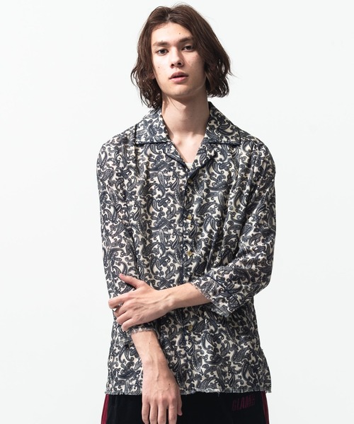 glamb(グラム)の「Paisley Pajamas SH / ペイズリーパジャマシャツ(シャツ/ブラウス・メンズ・ホワイト/ブラック・M/S/L)」の2枚目の写真