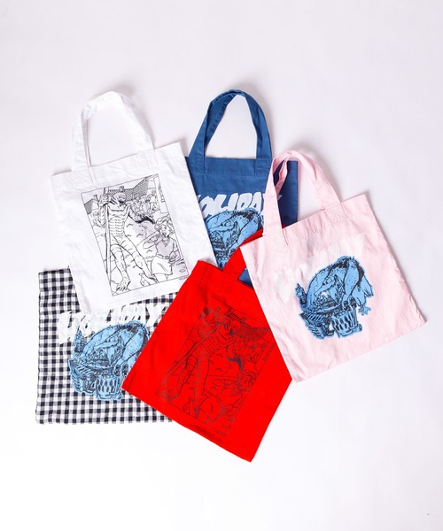 HOLIDAY（ホリデイ）の「GINGHAM CHECK LINEN TOTE BAG ギンガムチェックリネントートバッグ（ショルダーバッグ・レディース・ブラック・ONE SIZE）」の4枚目の写真
