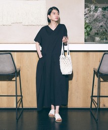 ギャザーポケットワンピース