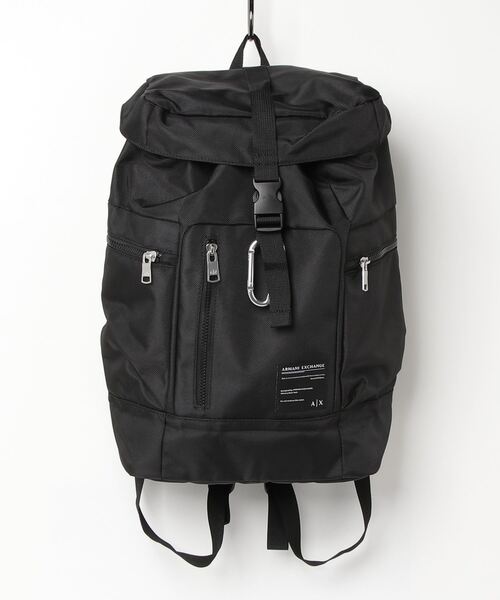 ARMANI EXCHANGE（アルマーニエクスチェンジ）の「【A|X アルマーニ エクスチェンジ】AXロゴパッチ　シングルベルトフラップ　バックパック（バックパック/リュック・メンズ・ブラック/マルチ・FREE）」の8枚目の写真