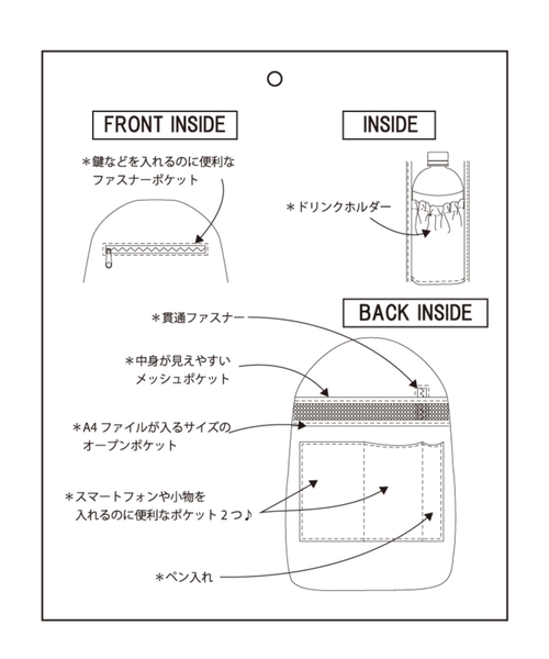 DRESKIP（ドレスキップ）の「◆【撥水】整理整頓できちゃうリュック（バックパック/リュック・レディース・ブラック/ブラック系3/グレー系3・00）」の16枚目の写真