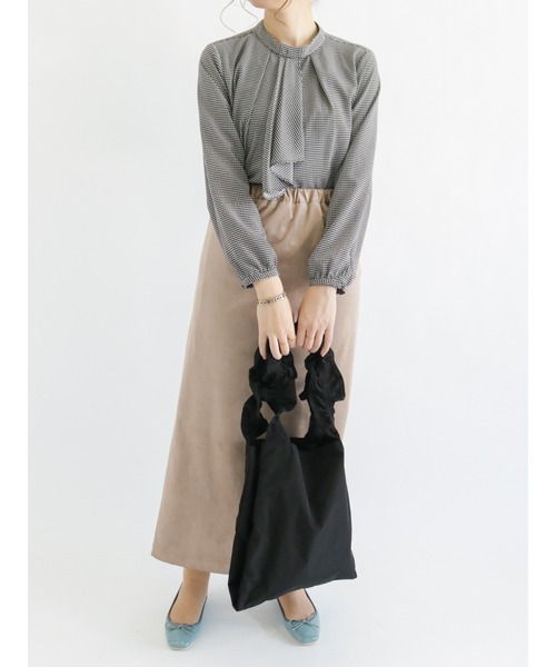 Te chichi（テチチ）の「フリルハンドルダブルトートバッグ(小)（ハンドバッグ・レディース・パープル/ブラック/ベージュ系その他・ﾌﾘ-）」の13枚目の写真