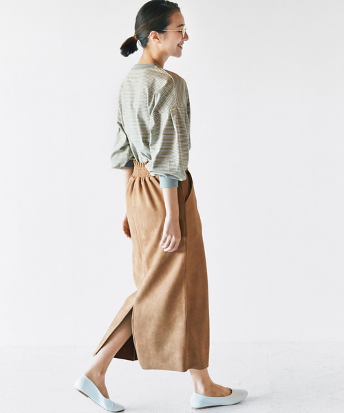 avecmoi（アヴェクモワ）の「【佐藤かなさんプロデュース】 ａｖｅｃｍｏｉマルチボーダーＴシャツ＜グレー＞（Tシャツ/カットソー・レディース・グレー系その他・MEDIUM/LARGE/X-LARGE/SMALL）」の9枚目の写真