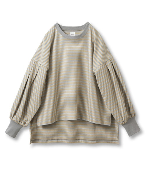 avecmoi（アヴェクモワ）の「【佐藤かなさんプロデュース】 ａｖｅｃｍｏｉマルチボーダーＴシャツ＜グレー＞（Tシャツ/カットソー・レディース・グレー系その他・MEDIUM/LARGE/X-LARGE/SMALL）」の13枚目の写真