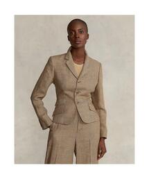 美品‼️Ralph Lauren リネン千鳥ジャケット/ハウンドトゥース ブラウン 美品‼️Ralph Lauren リネン千鳥ジャケット/ハウンドトゥース ブラウン