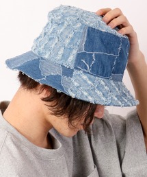 SALE☀️BTS着用KANGOL　ハット　ダメージデニム　Lサイズ　ブルー SALE☀️BTS着用KANGOL ハット ダメージデニム Lサイズ ブルー