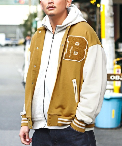 LUXSTYLE（ラグスタイル）の「T/C裏毛ワッペン刺繍スタジャン