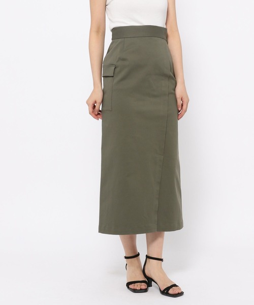 LEPSIM（レプシィム）の「【FOR I SERIES】ストレッチナロースカート　276110（スカート・レディース・チャコールグレー/カーキ・SMALL/X-SMALL）」の7枚目の写真