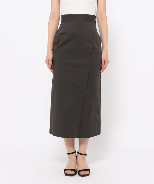 LEPSIM（レプシィム）の「【FOR I SERIES】ストレッチナロースカート　276110（スカート・レディース・チャコールグレー/カーキ・SMALL/X-SMALL）」の8枚目の写真