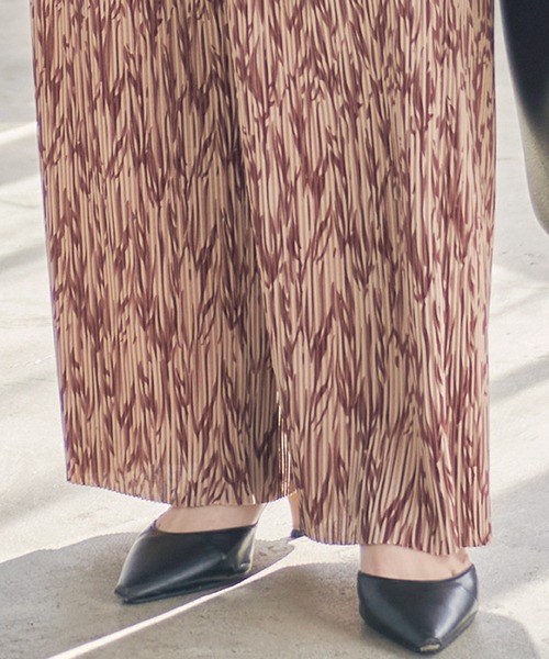Dita（ディータ）の「《長さ自由自在!カット可能◎》デザインプリーツリラックスパンツ（その他パンツ・レディース・ブラック/レンガ・M/L）」の15枚目の写真