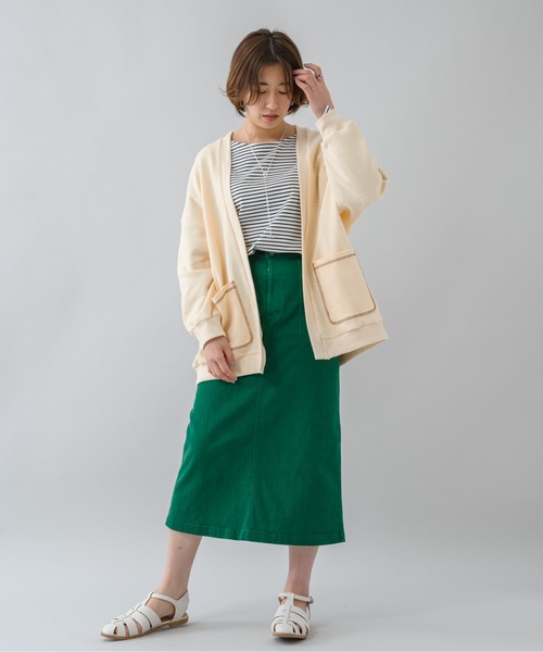 KATHARINE ROSS(キャサリンロス)の「【KATHARINE ROSS】ワッフルオーバーカーディガン(カーディガン/ボレロ・レディース・イエロー/チャコールグレー/アイボリー・MEDIUM)」の9枚目の写真