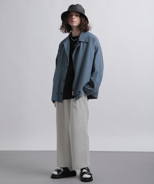 【タグ付き新品】HARE ハレ　ウールフラシブルゾン　コート　ブルー　S 完売 タグ付き新品】HARE ハレ ウールフラシブルゾン コート ブルー S