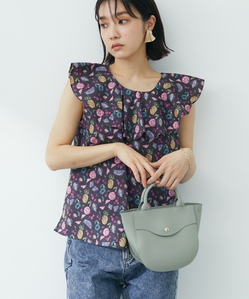 Sugar spoon(シュガースプーン)の「■SS LIBERTYptピエトラデュラ ブラウス(シャツ/ブラウス・レディース・ブラック/グリーン・FREE)」の2枚目の写真