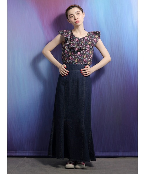 Sugar spoon(シュガースプーン)の「■SS LIBERTYptピエトラデュラ ブラウス(シャツ/ブラウス・レディース・ブラック/グリーン・FREE)」の8枚目の写真