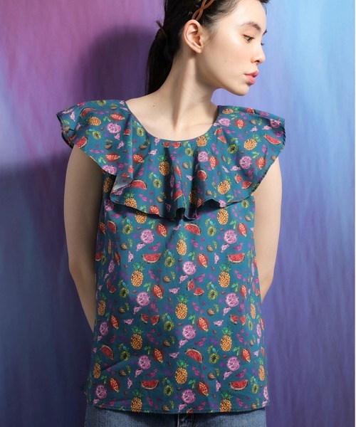 Sugar spoon(シュガースプーン)の「■SS LIBERTYptピエトラデュラ ブラウス(シャツ/ブラウス・レディース・ブラック/グリーン・FREE)」の22枚目の写真