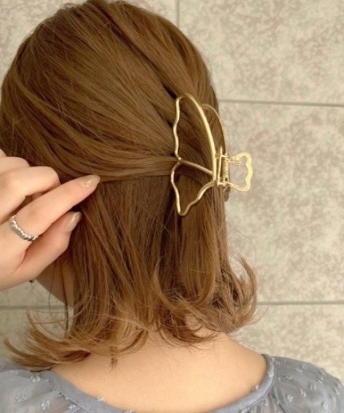 flower(フラワー)の「グロスバタフライクリップ(バレッタ/ヘアクリップ・レディース・ゴールド・FREE)」の10枚目の写真