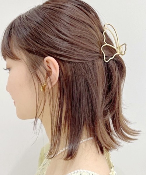 flower(フラワー)の「グロスバタフライクリップ(バレッタ/ヘアクリップ・レディース・ゴールド・FREE)」の9枚目の写真
