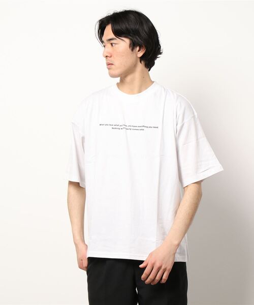 STYLEBLOCK（スタイルブロック）の「半袖プリントBIGTシャツ（Tシャツ/カットソー・メンズ・ホワイト/ブラック/ベージュ/パープル/ネイビー/ピンク/ホワイト系その他/ブラック系その他/ベージュ系その他/ピンク系その他/チャコール/ホワイト系その他2/ホワイト系その他3/ホワイト系その他4/ホワイト系その他5/ブラック系その他3/ブラック系その他2・LL/M/L）」の2枚目の写真