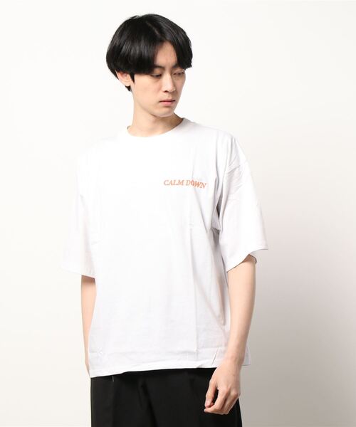 STYLEBLOCK（スタイルブロック）の「半袖プリントBIGTシャツ（Tシャツ/カットソー・メンズ・ホワイト/ブラック/ベージュ/パープル/ネイビー/ピンク/ホワイト系その他/ブラック系その他/ベージュ系その他/ピンク系その他/チャコール/ホワイト系その他2/ホワイト系その他3/ホワイト系その他4/ホワイト系その他5/ブラック系その他3/ブラック系その他2・LL/M/L）」の5枚目の写真