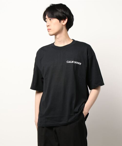 STYLEBLOCK（スタイルブロック）の「半袖プリントBIGTシャツ（Tシャツ/カットソー・メンズ・ホワイト/ブラック/ベージュ/パープル/ネイビー/ピンク/ホワイト系その他/ブラック系その他/ベージュ系その他/ピンク系その他/チャコール/ホワイト系その他2/ホワイト系その他3/ホワイト系その他4/ホワイト系その他5/ブラック系その他3/ブラック系その他2・LL/M/L）」の10枚目の写真