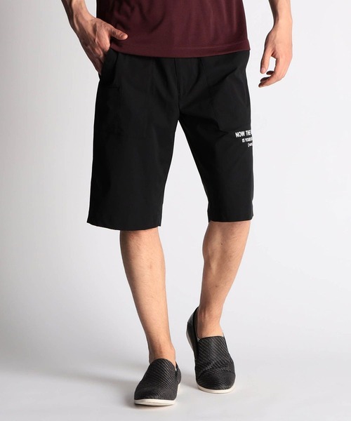 NICOLE CLUB FOR MEN(ニコルクラブフォーメン)の「ベイカーハーフパンツ(デニムパンツ・メンズ・ブラック/オフホワイト/ライトベージュ・MEDIUM/SMALL/LARGE/X-LARGE)」の2枚目の写真