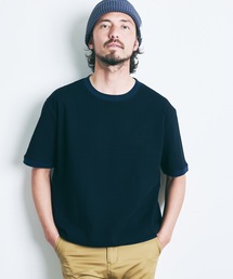 CTN LINKS BIG CHECK KNITSAW C/N S/S:コットン リンクス ビッグチェック 半袖 ニットソー 22SS