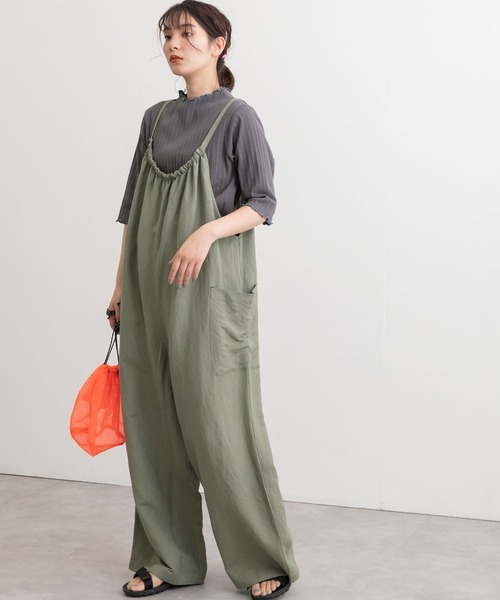 POU DOU DOU（プードゥドゥ）の「変則テレコ配色メローTee（Tシャツ/カットソー・レディース・ブラウン/ターコイズブルー/イエロー/アイボリー/ダークグレー・3）」の12枚目の写真