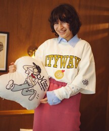 kaoyorinakami | KAOYORINAKAMI×FREAK’S STORE/カオヨリナカミ×フリークスストア “City Wave” College Logo S/S/シティウェーブ カレッジロゴ 半袖Tシャツ(Tシャツ/カットソー)