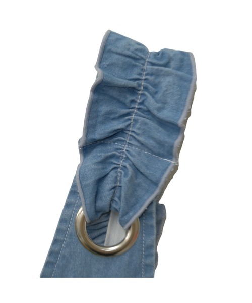 DOLLUPOOPS（ドールアップウップス）の「フリルデニムロンパース（サロペット/オーバーオール・レディース・ネイビー/サックスブルー・38）」の8枚目の写真