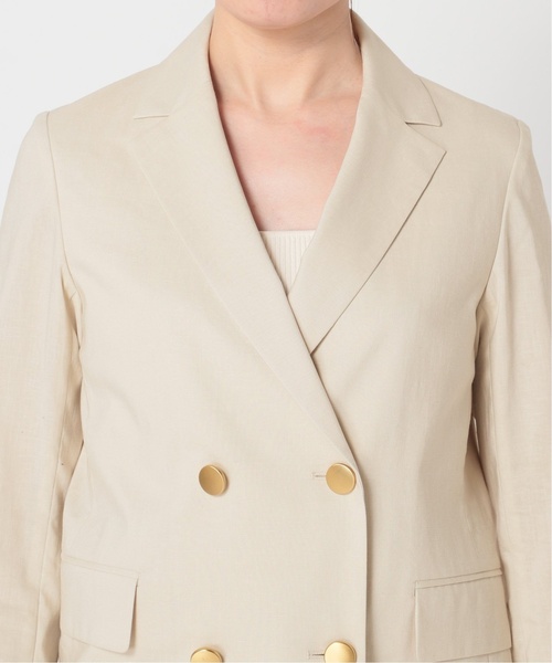 セール】《追加》麻ストレッチダブルブレストジャケット 2（テーラード