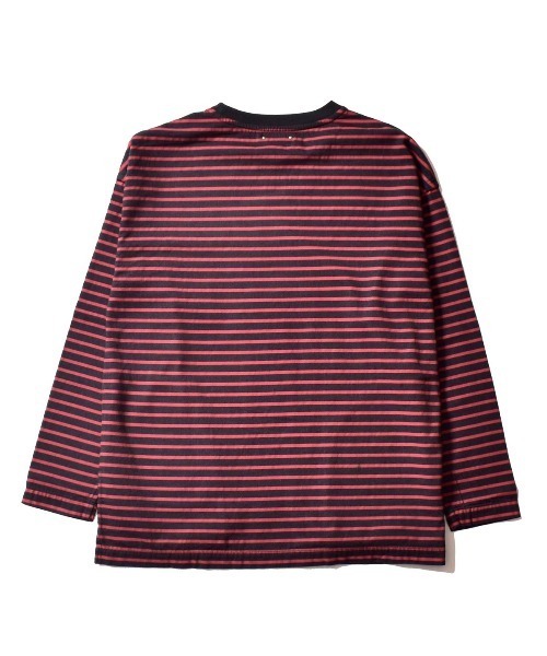 MINEDENIM（マインデニム）の「Border L/S Denim T-SH（Tシャツ/カットソー・メンズ・ホワイト/レッド・1/2/3）」の6枚目の写真