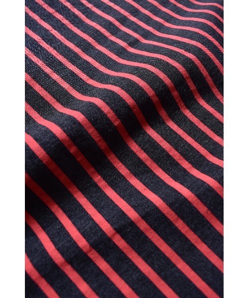 MINEDENIM（マインデニム）の「Border L/S Denim T-SH（Tシャツ/カットソー・メンズ・ホワイト/レッド・1/2/3）」の10枚目の写真