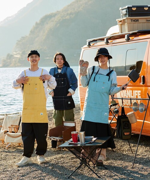 Lee(リー)の「Lee×VANLIFE SUPPLY BY FREAK'S STORE/リー×ヴァンライフサプライ バイ フリークスストア 別注 FIELD APRON(エプロン・メンズ・ネイビー/サックスブルー/イエロー・ONE SIZE)」の10枚目の写真