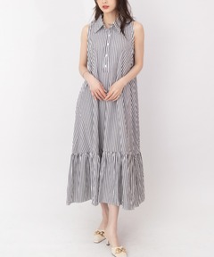 ワンピース herlipto/Kerry Striped Ruffle Dress Her lip to ワンピース Kerry Striped Ruffle Dress : ZOZOTOWN