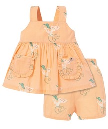 【2点セット】マーメイド柄ノースリトップ&パンツ