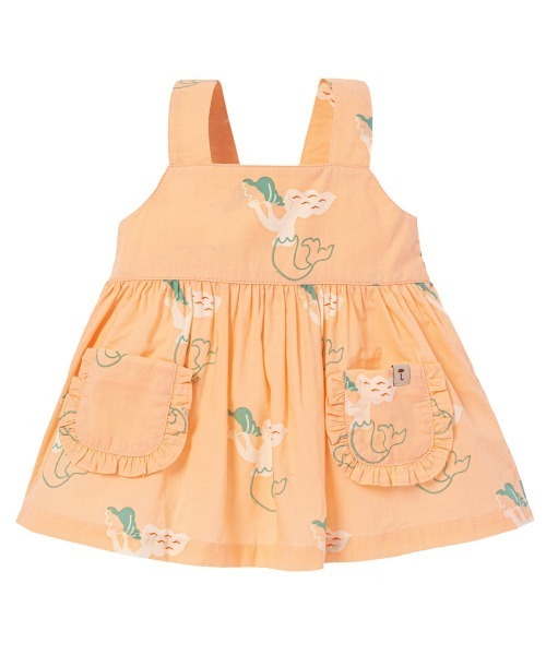 moimoln（モイモルン）の「【2点セット】マーメイド柄ノースリトップ&パンツ（Tシャツ/カットソー・キッズ・オレンジ・90cm/110cm/100cm/80ｃｍ）」の2枚目の写真