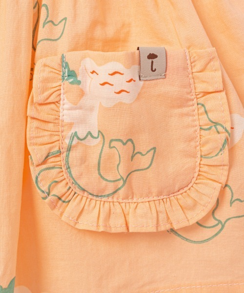 moimoln（モイモルン）の「【2点セット】マーメイド柄ノースリトップ&パンツ（Tシャツ/カットソー・キッズ・オレンジ・90cm/110cm/100cm/80ｃｍ）」の8枚目の写真