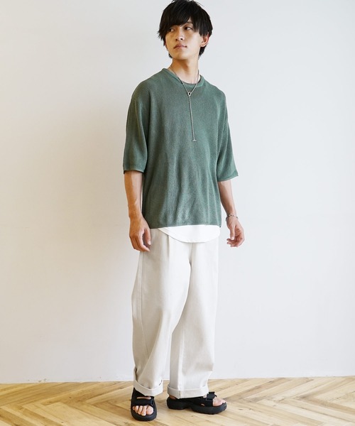 MinoriTY（マイノリティ）の「【MinoriTY】ロールアップワイドデニムパンツ バギーパンツ ストレートデニムパンツ ワイドパンツ メンズ オーバーサイズ スラックスデニム テーパードデニム バギーデニム ストレートパンツ（デニムパンツ・メンズ・インディゴブルー/ブルー/ブラック/グレー/キナリ・S/M/L）」の12枚目の写真