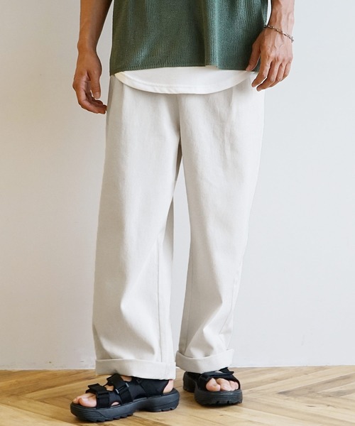 MinoriTY（マイノリティ）の「【MinoriTY】ロールアップワイドデニムパンツ バギーパンツ ストレートデニムパンツ ワイドパンツ メンズ オーバーサイズ スラックスデニム テーパードデニム バギーデニム ストレートパンツ（デニムパンツ・メンズ・インディゴブルー/ブルー/ブラック/グレー/キナリ・S/M/L）」の11枚目の写真