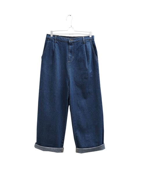 MinoriTY（マイノリティ）の「【MinoriTY】ロールアップワイドデニムパンツ バギーパンツ ストレートデニムパンツ ワイドパンツ メンズ オーバーサイズ スラックスデニム テーパードデニム バギーデニム ストレートパンツ（デニムパンツ・メンズ・インディゴブルー/ブルー/キナリ/ブラック/グレー・M/L/S）」の21枚目の写真