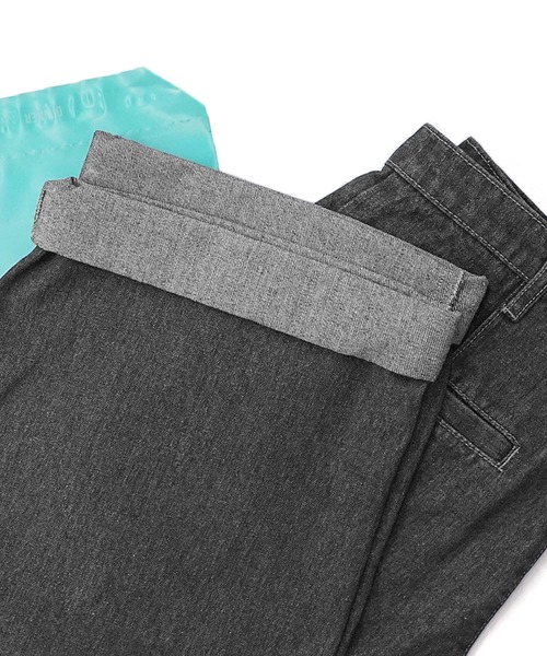 MinoriTY（マイノリティ）の「【MinoriTY】ロールアップワイドデニムパンツ バギーパンツ ストレートデニムパンツ ワイドパンツ メンズ オーバーサイズ スラックスデニム テーパードデニム バギーデニム ストレートパンツ（デニムパンツ・メンズ・インディゴブルー/ブルー/キナリ/ブラック/グレー・M/L/S）」の18枚目の写真