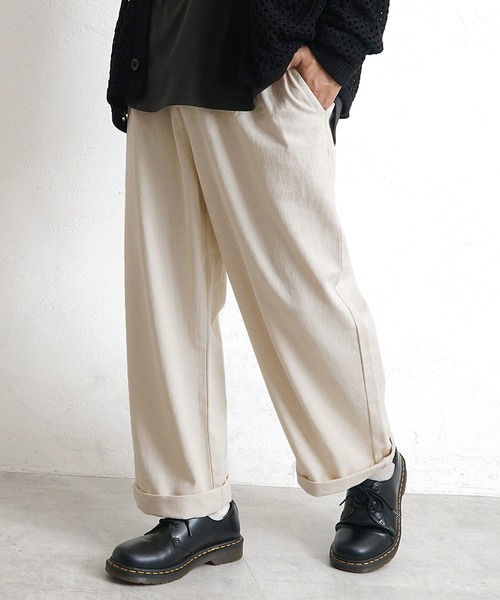 MinoriTY（マイノリティ）の「【MinoriTY】ロールアップワイドデニムパンツ バギーパンツ ストレートデニムパンツ ワイドパンツ メンズ オーバーサイズ スラックスデニム テーパードデニム バギーデニム ストレートパンツ（デニムパンツ・メンズ・インディゴブルー/ブルー/ブラック/グレー/キナリ・S/M/L）」の10枚目の写真