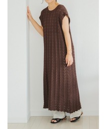 Amourire | 【yumiコラボ】前後２WAY透かし編みニットワンピース(ワンピース)